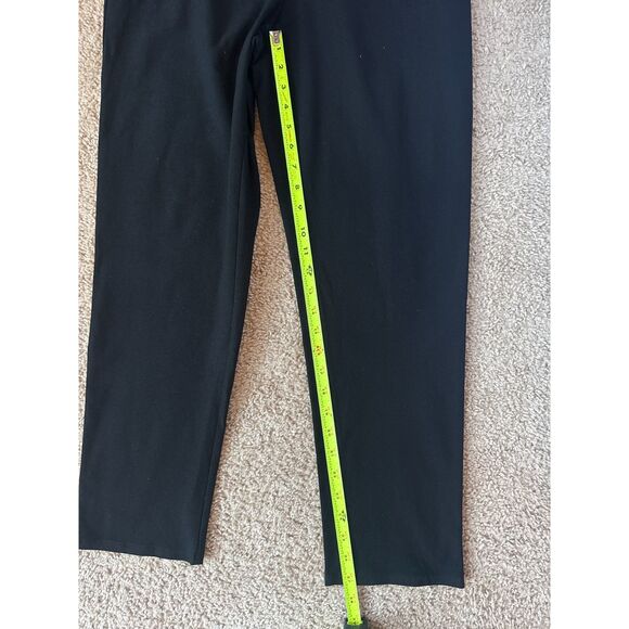 Eileen Fisher Stretch Crepe Pants Straight Leg Womens Medium Black - Picture 6 of 6